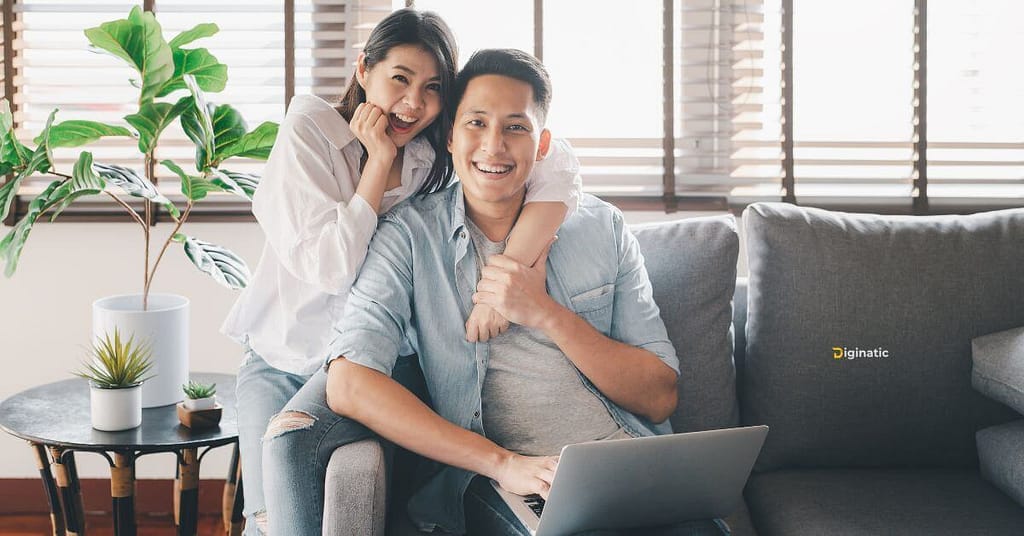 happy couple because of job security