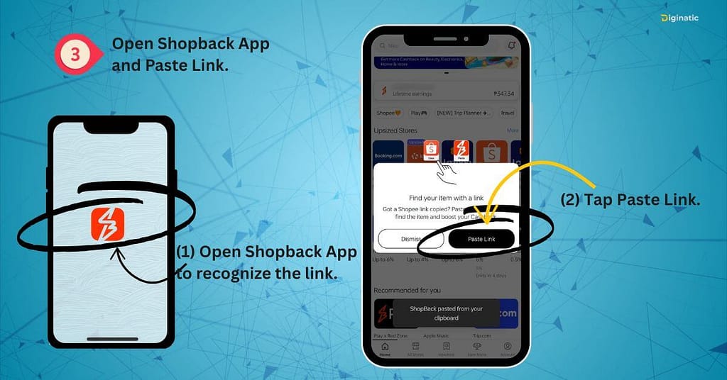 Shopback Cashback Guide Step 3 Open Shopback and Paste Link
