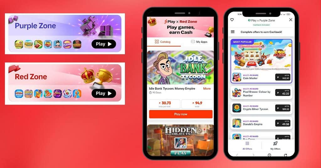 shopback play x purple zone and shopback play x red zone